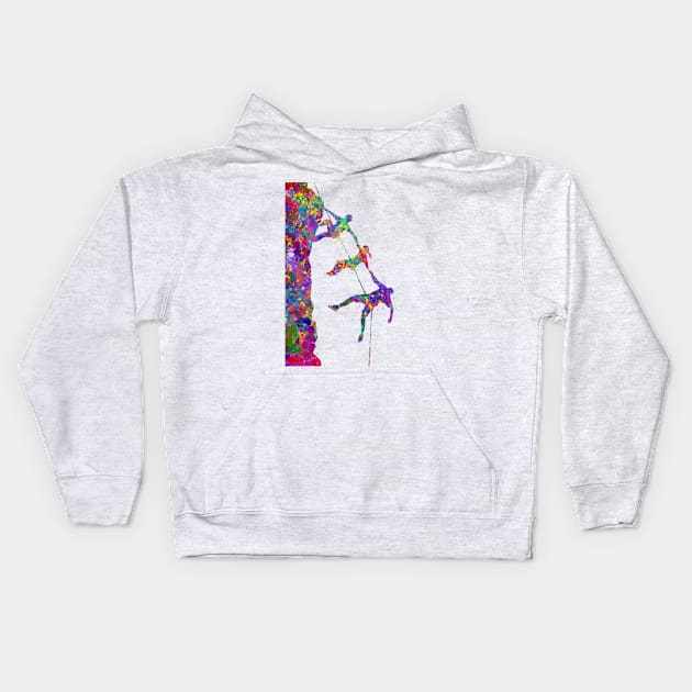 Climber friendship Kids Hoodie by Yahya Art